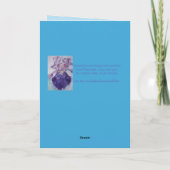 Elegant Blue Peacock Waterverf Birthday Card Kaart (Achterkant)