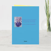 Elegant Blue Peacock Waterverf Birthday Card Kaart (Achterkant)