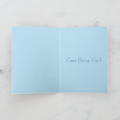 Elegant Blue Peacock Waterverf Birthday Card Kaart (Binnen)