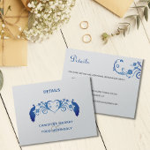 Elegant Blue Peacock Wedding Details Kaart