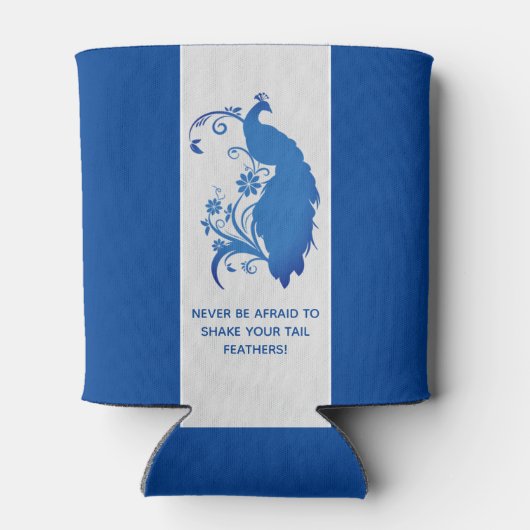 Elegant Blue Peacock Wedding Suite - Koelbox Blikjeskoeler (Achterkant)