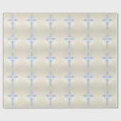 Elegant Blue Pearl Celtic Cross Cadeaupapier (Vlak)