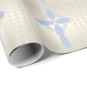 Elegant Blue Pearl Celtic Cross Cadeaupapier (Rol Hoek)