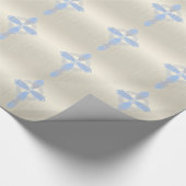 Elegant Blue Pearl Celtic Cross Cadeaupapier (Hoek)