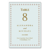 Elegant Blue Pearl Christian Wedding  Kaart (Achterkant)