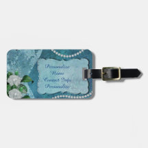 Elegant Blue Pearl Romantic Luggage