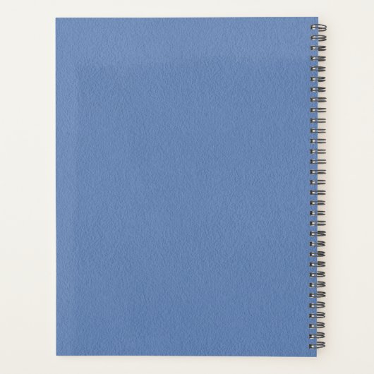Elegant Blue Personalized 2026 Planner (Achterkant)
