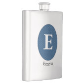 Elegant Blue Personalized Monogram Flacon (Rechts)