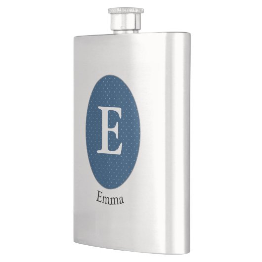 Elegant Blue Personalized Monogram Flacon (Links)