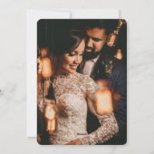 Elegant Blue Photo First Married Christmas Wedding Feestdagenkaart (Achterkant)