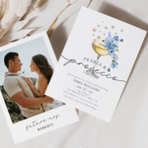 Elegant Blue Photo Pearls & Prosecco Vrijgezellenf