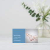 Elegant Blue Photo Podiatrist Appointment Card Afsprakenkaartje (Staand voorkant)