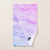Elegant Blue Pink en Paarse Ombre Textured Marble Bad Handdoek (Handdoek)