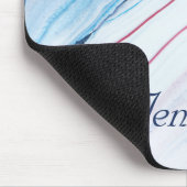 Elegant BLUE PINK PAARSE FAUX MARBLE PERSONALIZED Muismat (Hoek)