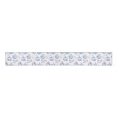 Elegant Blue & Pink Toile Christmas Ornaments Wrap Grosgrain Lint (Voorkant)