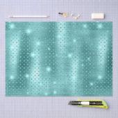 Elegant Blue Polka Dot Metallic Glitter Pattern Tissuepapier (Craft)