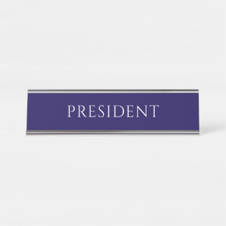 Elegant Blue President Name Plate Bureau Naambordje