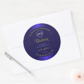Elegant Blue Product Labels Soft Gold Glitter Logo (Envelop)