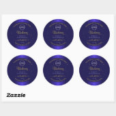 Elegant Blue Product Labels Soft Gold Glitter Logo (Vel)