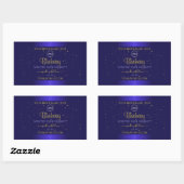 Elegant Blue Product Labels Soft Gold Glitter Logo (Vel)