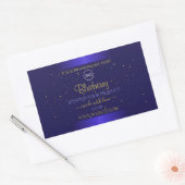 Elegant Blue Product Labels Soft Gold Glitter Logo (Envelop)