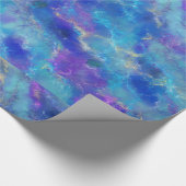 Elegant Blue, Purple, and Gold Marble Pattern Cadeaupapier (Hoek)