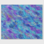 Elegant Blue, Purple, and Gold Marble Pattern Cadeaupapier (Vlak)