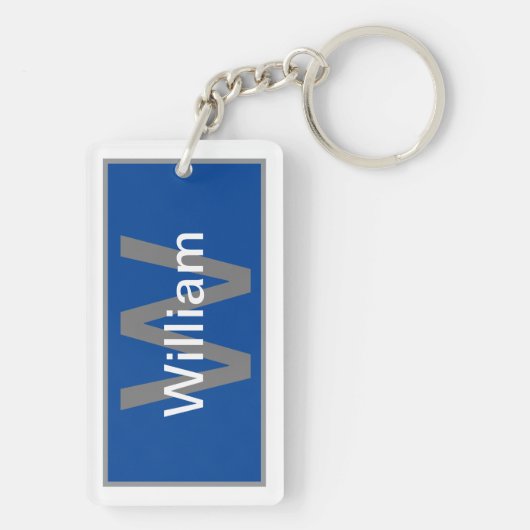 Elegant Blue, Purple, and Gold Marble Pattern Sleutelhanger (achterkant)