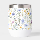 Elegant Blue Purple Watercolor Wildflower  (Achterkant)