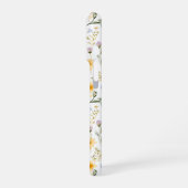 Elegant Blue Purple Watercolor Wildflower  iPhone Hoesje (Linkerkant)