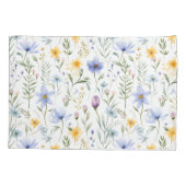 Elegant Blue Purple Watercolor Wildflower  Kussensloop (Achterkant)