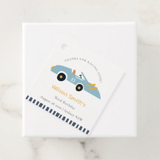 Elegant Blue Race Kinderen elke dag van de leeftij Bedankjes Labels (In situ)