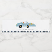 Elegant Blue Race Kinderen elke dag van de leeftij Waterfles Etiket (Enkel label)