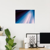 Elegant Blue Ray of Light Artwork | POSTER (Thuiskantoor)