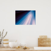 Elegant Blue Ray of Light Artwork | POSTER (Keuken)