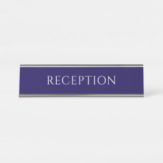 Elegant Blue Reception Desk Name Plate Bureau Naambordje