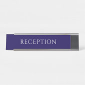 Elegant Blue Reception Desk Name Plate Bureau Naambordje (Voorkant)