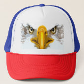 Elegant Blue Red White Eagle Head Pop Art Modern Trucker Pet (Voorkant)