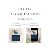 Elegant Blue Religious Cross Boy Baptism Foto Kaart