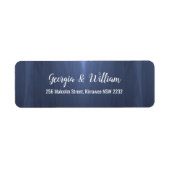 Elegant Blue Romantic Return Address Labels (Voorkant)