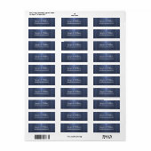 Elegant Blue Romantic Return Address Labels (Full Sheet)