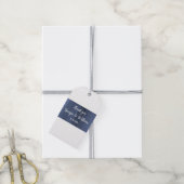 Elegant Blue Romantic Weddenschap Dank je Label Cadeaulabel (Met Touw)