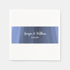 Elegant Blue Romantic Wedding Paper Napkin Servet
