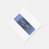 Elegant Blue Romantic Wedding Paper Napkin Servet (Hoek)