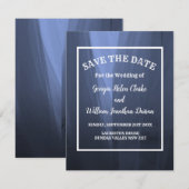Elegant Blue Romantic Wedding Save the Date Kaart (Voorkant / Achterkant)