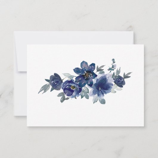 Elegant Blue Roos Funeral Share a Memory Kaart (Achterkant)