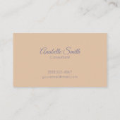 Elegant Blue Roos Gold Glitter Dahlia Floral Visitekaartje (Achterkant)