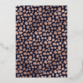 Elegant Blue Roos Gold Photo Happy Howlidays Folie Feestdagenkaart (Achterkant)