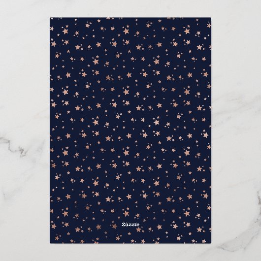 Elegant Blue Roos Gold Photo Happy Howlidays Folie Feestdagenkaart (Achterkant)