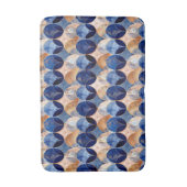 Elegant Blue + Rose Gold Luxury Geometric Pattern Badmat (Voorkant Verticaal)